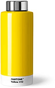 PANTONE 500ml Double Wall Stainless Steel Water Bottle with Thermal Function, Leakproof Yellow 012