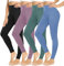 CAMPSNAIL Leggings Damen High Waist Blickdicht Leggings Weich Leggins Elastisch Sportleggins Lang Bauchweg Push Up Hose für Yoga Sport Gym(Schwarz/grün/Hellblau/lila, Plus Size(DE42-48))