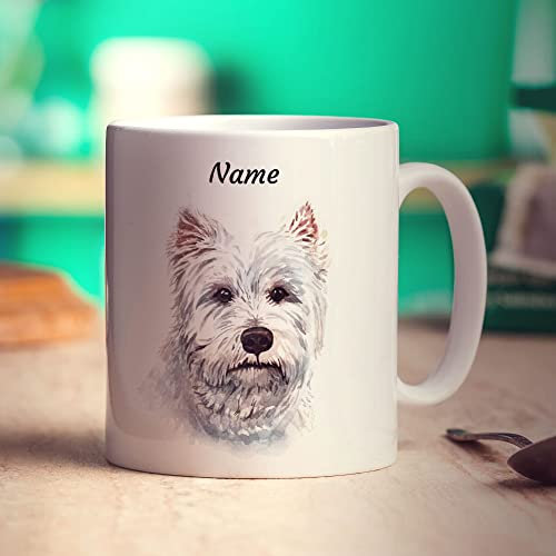Personalised Westie Dog Mug - Add Any Name - Gift for Pets, Dog Lovers - Present for Christmas, Birthday - 11oz Ceramic Cup