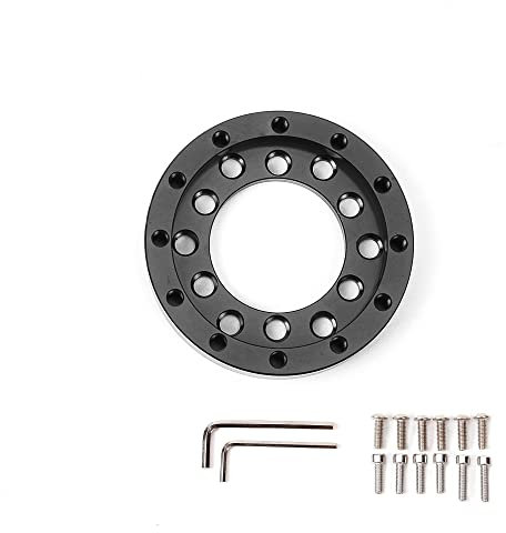 RASTP 70MM Aluminum Steering Wheel Adapter Plate, Racing Car Gaming Steering Wheel Adapter for Logitech G25 G27-Black