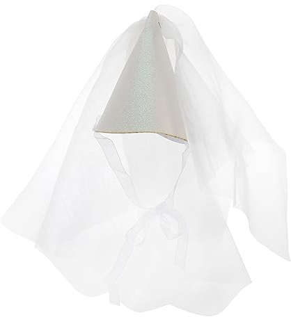 Hohopeti Geburtstagshut Geburtstagskappe Hut Für Kinder Make-up-stirnband Partykegelhüte Partyhüte Geburtstag Papierhüte Geburtstagsparty-zubehör Eistüte Hut Krone Weiß Baby Konisch Stoff