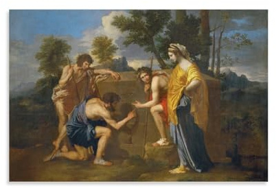Nicolas Poussin Et in Arcadia Ego Leinwand Wand Dekoration Leinwanddruck - Ölgemälde Reproduktion - Kunstdruck - Leinwand Bilder - Wandkunst