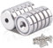 12 Pcs Stong Neodymium Magnets with Holes, 20 mm 35 LBS Strong Round Base Cup Magnets Heavy Duty with Countersunk Hole Rare Earth Magnets Pot Magnets with Screws for Mounting, Kitchen