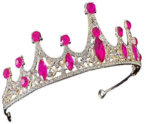 IMIKEYA Tiara Stirnband Für Kleine Mädchen Strasskrone Für Damen Kristallkrone Barocke Königinkrone Zubehör Abs Zinklegierung Brautjungfer Blumenmädchen Grüne Krone