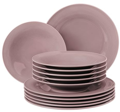 Service de table 12 pièces BT Beat vieux rose