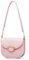 LAFESTIN Borse a tracolla piccole in pelle crosta per donna con tracolla regolabile Borse a tracolla con fessura per carte di credito (Rosa)
