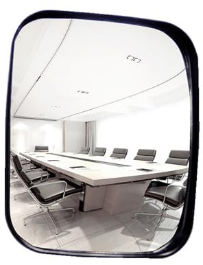 Verkehrsspiegel Weitwinkel Sicherheit Convex Acrylspiegel Anti-Diebstahl-Spiegel Familie Auffahrt Garage Krankenhaus Parkplatz Verkehrssicherheit Single Dot Spiegel, Innen und Außen, 20x24 cm