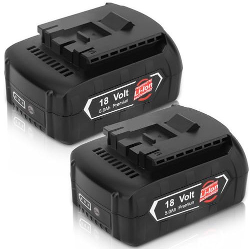 2pcs 5000mAh BAT610G Batterie de Remplacement pour Bosch Batterie 18v BAT609,BAT609G,BAT610G,BAT618, BAT618G, BAT619, BAT619G avec indicateur LED