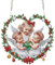 Starnearby DIY Diamond Painting Türkranz Weihnachtskranz Diamond Painting Anhänger mit Kette Diamant Malerei Fensterbilder Weihnachten Kranz Set für Wand Und Eingang Dekoration (Engel 2)