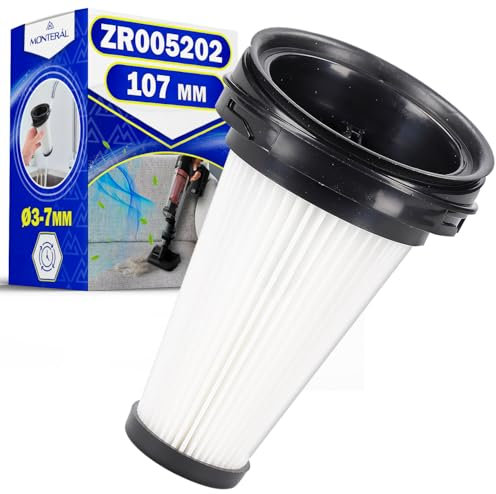 Cylindre Filtres pour Aspirateur Balai Sans Fil Longueur 107 mm Ø30-70 mm avec le Code Original ZR005202 pour Rowenta X-Pert 160 X-Pert 3.60 - MONTERAL