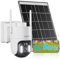 [5GHz & 2,4GHz]Camara Vigilancia WiFi Exterior Solar,Batería de 8000mAh y panel solar de 7W,2K 4MP Camera Vigilância Exterior con Luz de inundación,Visión Nocturna Color,Detección de Movimiento con IA