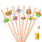 Easter Paper Straws,24 Packs Bunny Egg Pattern Drinking Straws Paper Cocktail Straws for Restaurant Home Bar Easter Party Juice Coffee Cold Drink Accessories