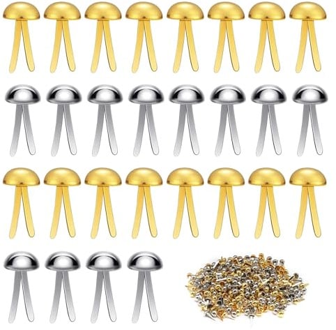 PHMING 300 Pezzi Fermacampioni Piccoli, 8mm Clip a Testa Tonda