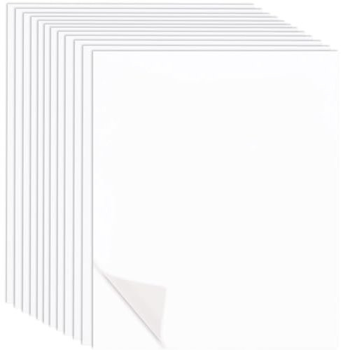 SOFPLATE 12 hoja de Transferencia de Calor HTV para Vinilo, Rectangular, de 12 x 10 pulgadas, con Tinta Blanca, para Tela de PVC, Accesorios para Camisetas, Sombreros, Ropa, Manualidades Y Decoración.