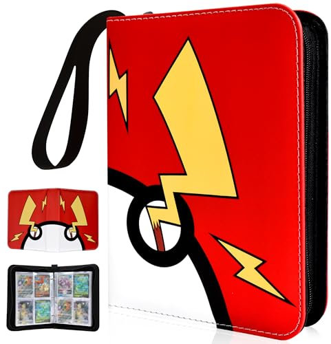 Acrebow Sammelalbum für Karten,50 Seiten 400 Card Scrapbook,4 Pockets Tragbarer wasserdichter kartensammelalbum,Geschenk für Kinder