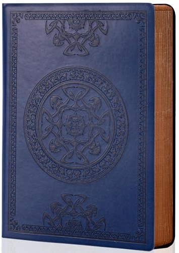 CAGIE Notizbuch A5 Liniert Leder Tagebuch für Erwachsene Weiche Abdeckung 288 Seiten Vintage Notizbücher für das Schreiben Reisetagebuch Journal für Männer, 5.7'' X 8.3'', Blau