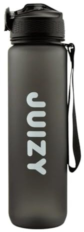 JUIZY WOW Trinkflasche, 1L Sport-Wasserflasche mit Strohhalm, auslaufsicher, BPA-frei - Tritan, Wasserflasche für Schule Radfahren Laufen (1 Flasche)