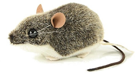Teddys Rothenburg Kösen, Waldmaus, 11 cm, liegend, grau, Stoffwaldmaus, Stoffmaus