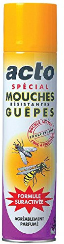 ACTO | AÉROSOL SPÉCIAL Contre Toutes Les espèces de Mouches et de moucherons | 400 ML | MOUCH2