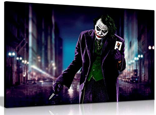 Panther Print Joker & Card Batman Leinwandbild, Kunstdruck, 45,7 x 30,5 cm