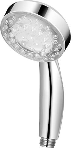 BESTOMZ LED Duschkopf Wellnessbrause Handbrause Brausekopf Bunt Multicolor Mehrfarbig mit Licht Farbwechsel 7 Farbe automatic