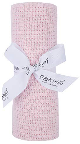 Coperta per neonati in cotone 100% cotone 90 x 70 cm (Rosa)