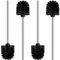 Rovtop Toilet brush toilet seat soft hair creative stainless steel toilet brush set toilet brush