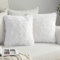 MIULEE 2er Set Kissenbezüge Künstlich Kissenbezug Sofakissen Dekorative Dekokissen Kuschelkissen Plüschkissen Kuschelig Couchkissen Superweich Kissen Flauschig kissenhülle 60x60 cm Weiß