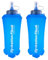 Azarxis Flasque Running 500 ml Gourde Sport Bouteille d'eau Souple pour Sac Hydratation Randonnée Vélo Cyclisme (01 Bleu - 500ml - 2 Pièces)