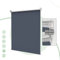 HOMEDEMO Store Enrouleur Occultant Isolant Thermique Opaque, Rideau, Fixation avec ou sans Perçage, 90 x 120 cm (Largeur du Tissu 86 cm), Bleu Foncé