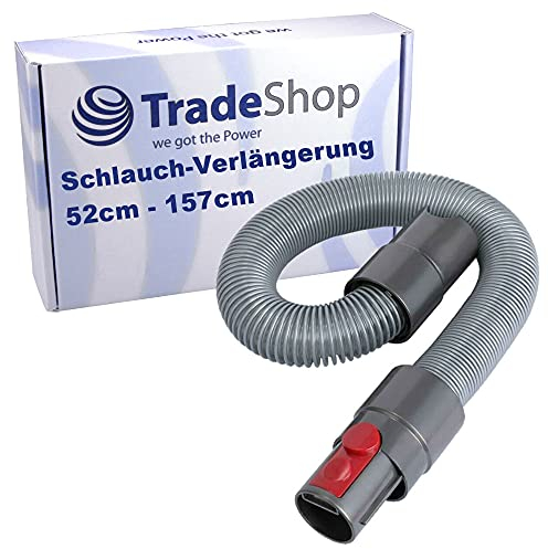 Trade-Shop Verlängerungs-Schlauch Saugschlauch Rohr Ersatz 52cm bis 157cm dehnbar für Dyson V7 V8 V10 V11 V12 V15 ersetzt 967764-01 / Staubsauger Akkusauger