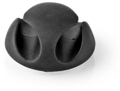 NEDIS Kabelmanagement | Kabelclip | Gesperrt | 6 Stück | max. Kabeldicke: 5 mm | Silikon 20 mm Schwarz