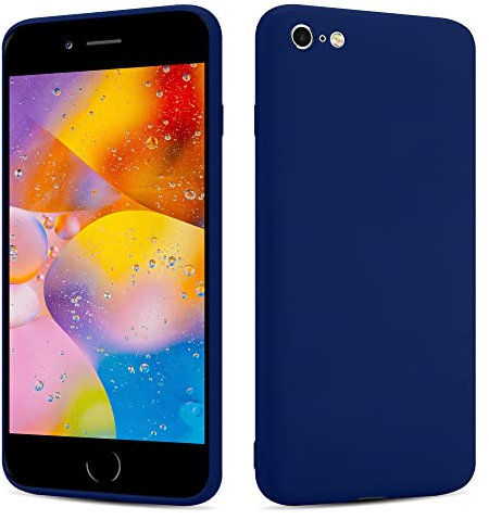 SHAANS Silicone Case Compatible with iPhone 7/8 / SE 2020 Slim Rubber Phone Case Cover (Navy Blue)