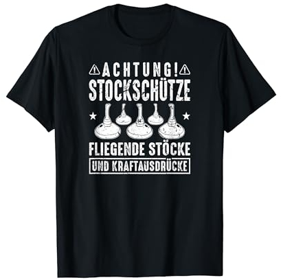 Stockschütze Eisstock Stockschießen T-Shirt