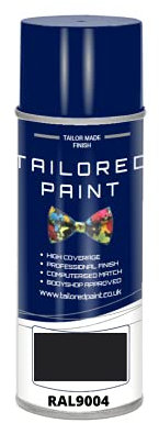 RAL 9004 Signal Black Gloss Aerosol Paint Can 2K Direct Gloss Paint For Wood, Metal, Plastic, PVC, UPVC, Fascia Boards - Indoor & Outdoor
