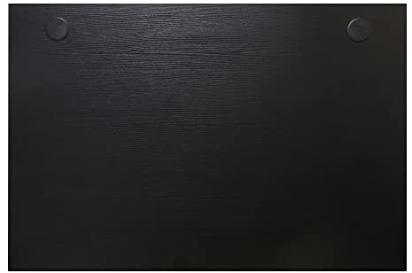 STIER Schreibtischplatte 160x80cm, schwarz, melaminbeschichtet, 25mm dick, mit Kabeldurchlässen, tabletop, modernes Design