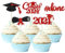 Gyufise 30 Stück 2022 Graduation Cupcake Toppers Red Glitter Class of 2022 Cake Toppers Graduation Done Cupcake Picks Grade Cap Diplom Cake Decorations for 2022 Graduation Theme Party Cake Supplies