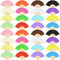 FEPITO 32 Pieces Handheld Paper Fan Paper Folding Fans with Bamboos for Wedding Gift, Party, Home, Multicolor
