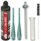 TOX Schwerlastbefestigungs 2K Injektionsmörtel Set 4 Stück M10x130 Stix Ankerstange EDELSTAHL A4 + 4 Stück Siebhülse + 1 Stück Montagemörtel mit Statikmischer + BTG Bürste
