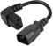 CERRXIAN Cavo di prolunga per alimentazione PDU IEC 320 C14 a 90 gradi C13, C14 maschio a angolo basso C13 femmina Cavo di alimentazione a 3 pin per monitor, computer, ecc-0,2 M/7,8 pollici