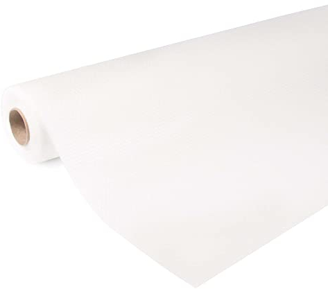 Fresco Glasfaservliestapete Rauten Weiss 25mx1,05m (170g/m2) | Tapeten Wohnzimmer, Wandverkleidung Weiß 2500 x 105