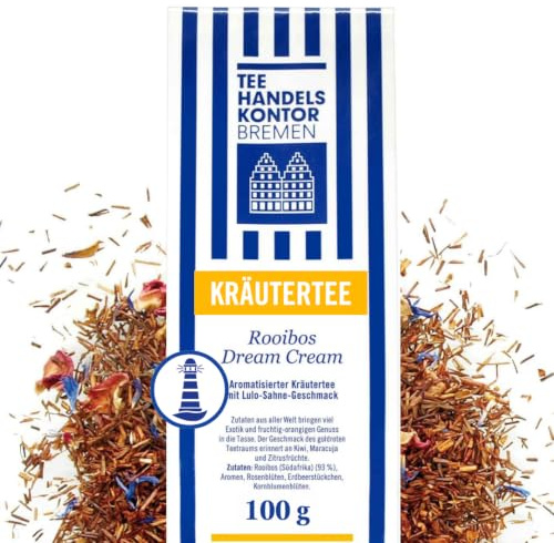 Hochwertiger Rooibos Tee lose | Edler Loser Rotbuschtee | Rooibos Dream Cream | 100 g loser Rooibos Tee aus traditioneller Herstellung | TEE HANDELSKONTOR BREMEN