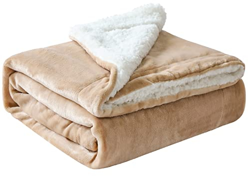JOTOM Kuscheldecke Wohndecke 130 x 160 cm Flauschige Decke Weiche Sofadecke Sofaüberwurf oder Wohnzimmerdecke (Khaki)