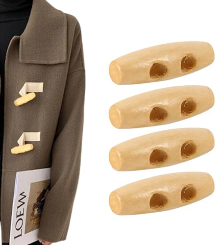 Knopfdruck Knöpfe füR, 50 Teile/los Holz 2 Löcher Pullover Holz Holz Horn Strick Knöpfe 30mm R Mäntel Baby Strickjacken Mantel Duffle Toggle