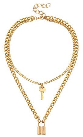 Long Chain Necklace for Women Women Lock Padlock Key Jewelry Necklace Chain Charm Gift Pendant Necklaces Pendants Necklaces And Earrings Set for Women