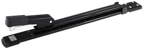 Kleines Büroheftgerät Langarm-Hefter – 25 Blatt Kapazität, 300 Mm Ausladung – Ergonomisches Metallgehäuse, Robust Und Zuverlässig – Schwarz Effortless Desktop Heftgerät (Color : B)