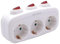 DISTRIBUX Enchufe Triple schuko de Color Blanco con Interruptor Individual con Interruptor Blanco 1 Ud