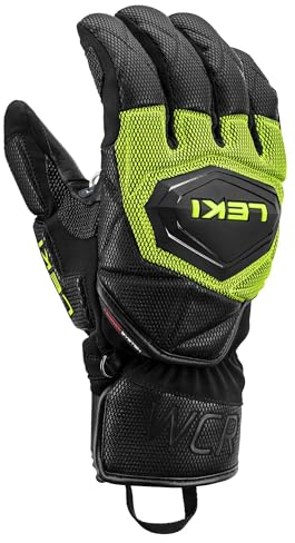 LEKI WCR Coach 3D Skihandschuh mit Trigger System Unisex Collection 2023/24 (8,5), Black-Ice Lemon