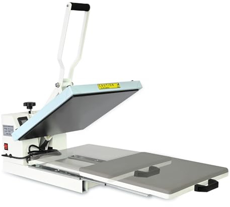 PlanetFlame - Heißpresse in Industriequalität mit einstellbarem Druck, Wärmeübertragungsmaschine für T-Shirt, Blau, 15 x 15 Zoll