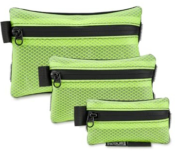 TACTICAL_GEEK Storage A5 EDC Storage Pouch Set, Multi-Purpose Molle EDC Gadget Pouch, Multi-Functional Utility Small Tool Pocket,Organiser Divider Small Pouch Organizer for Daily Carry (Lime Green)